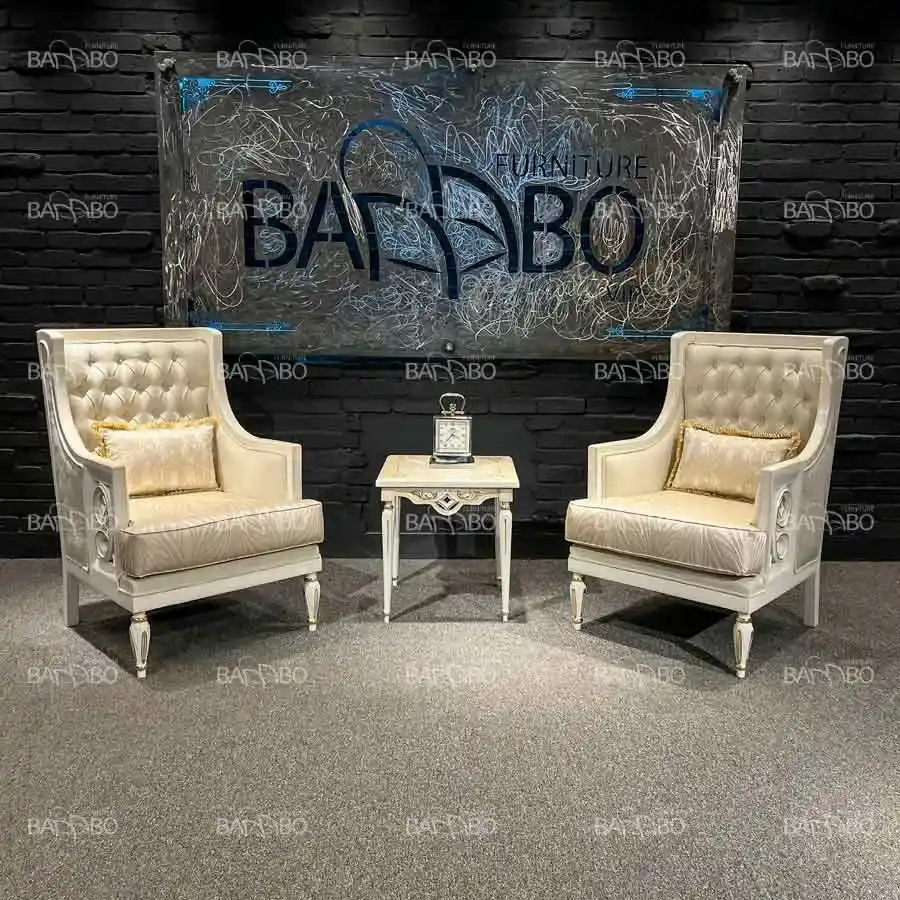 مبل چستر دانتل سفید 2 مبل چستر دانتل سفید - Image 2