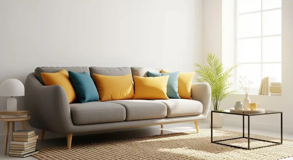 چگونه رنگ کوسن‌ها را با مبل هماهنگ کنیم؟