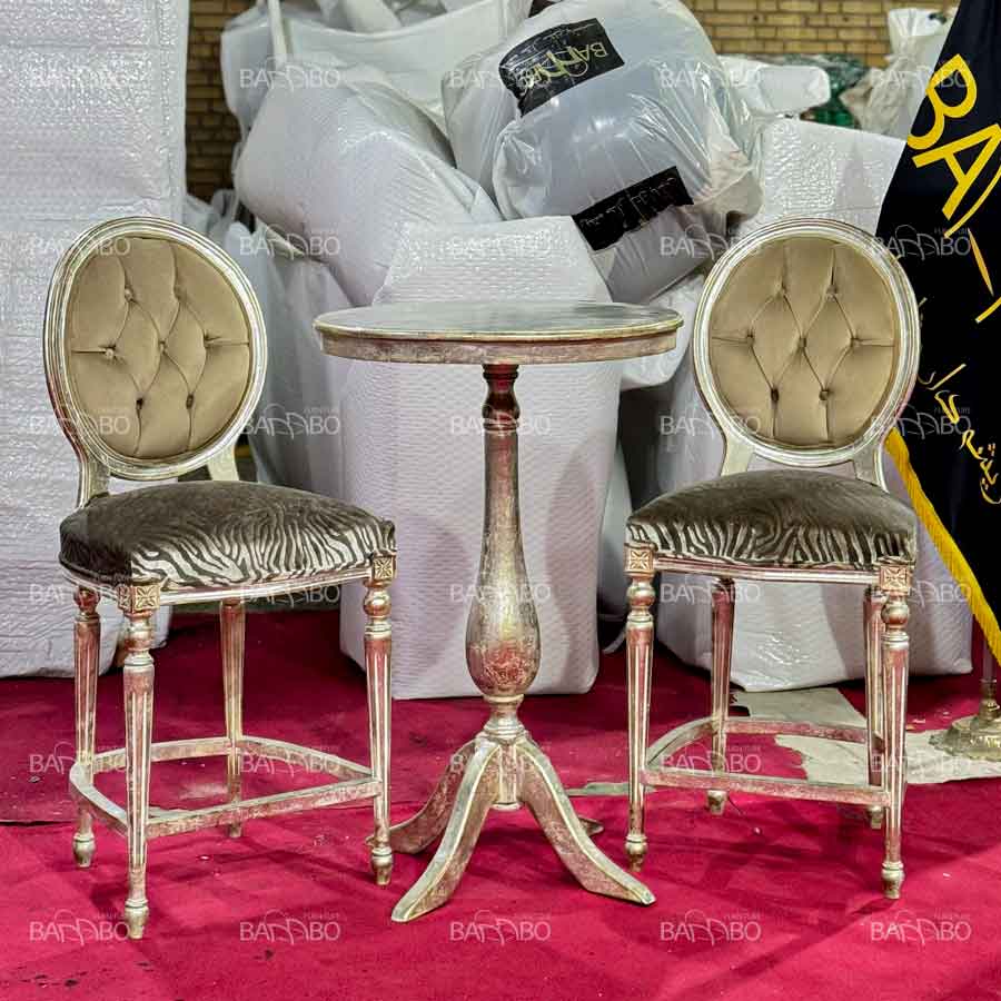 میز و صندلی قهوهخوری کاجی 1 میز و صندلی قهوهخوری کاجی