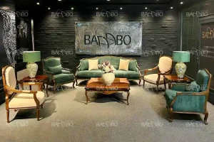 ست مبلمان مانلی سبز مبلمان کلاسیک